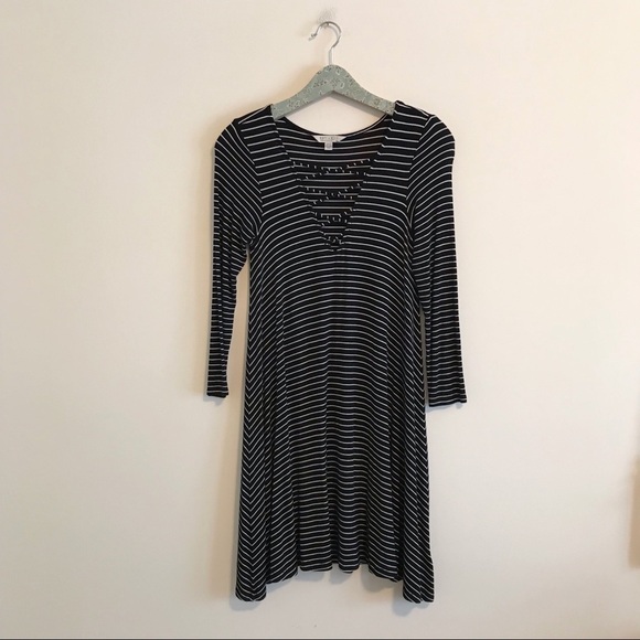 American Eagle | Soft & Sexy Ribbed Stripe Dress - Picture 1 of 7